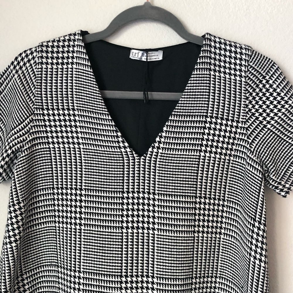 CLOSEOUT \Zara TRF\• Houndstooth Tunic Top - Picture 3 of 16